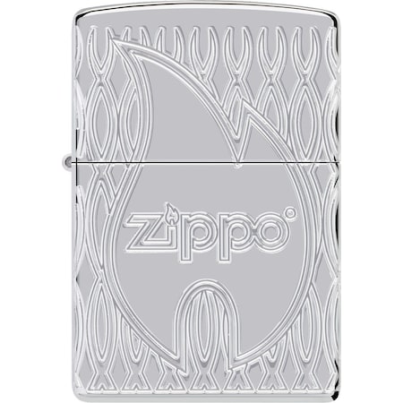 Zippo 2024 Zippo Zippo Flame Design, Hp Chrome ZIP-48838